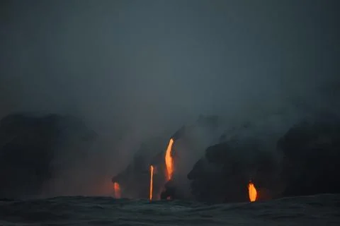 Lava in Hawaii Stock Photos
