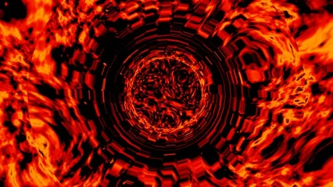 Lava from the hell backdrop design and ember wall appearing flame wave. Stock Footage 155565006