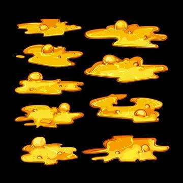 Lava hot set cartoon vector illustration Stock Illustration