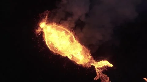 Lava Lake Draining Video stock 272185473