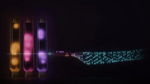 Lava Lamp Capsules Generating Random Bitstream Seamless Loop 库存影片 348004545