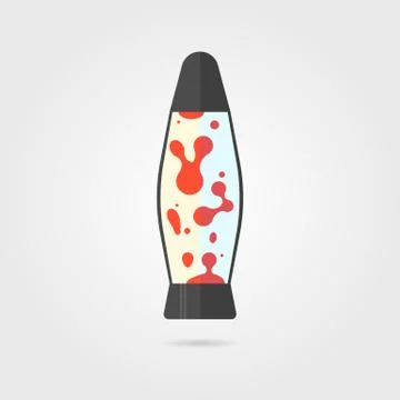 Lava lamp icon with shadow Stock Illustration