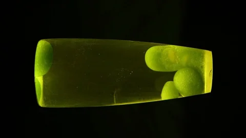 Lava lamp make green bubbles in dark Video stock 127636422
