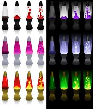 Lava lamp set Stock Illustration