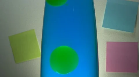 Lava Lamp with Sticky Notes Stock Footage 49645706