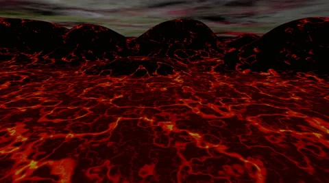 Lava landscape 3D animation Stock Footage 68893141