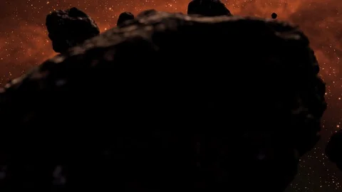 Lava-Planet - Behind the Asteroid Space 08 Stock Footage 105882307