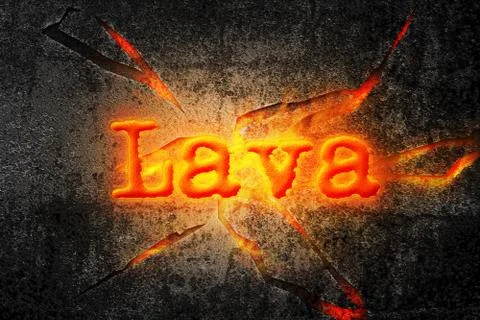 Lava Pyrography Stock Illustration