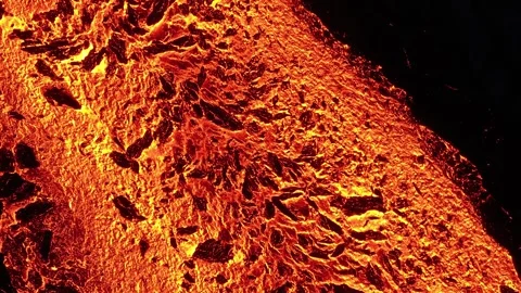 Lava River Zoomed in Video stock 272185144