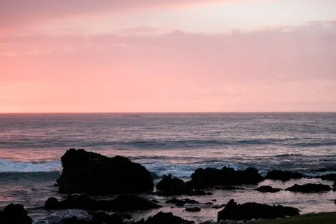 Lava rock on beach Stock Photos