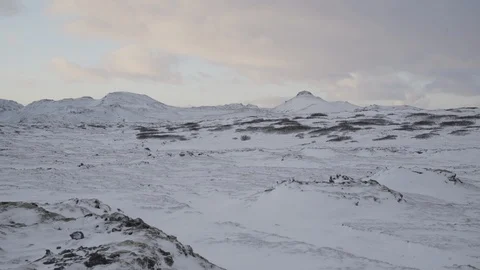 Lava Rocks At Winter Time Stock Footage 85941918