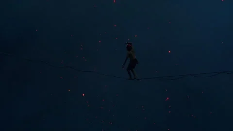 Lava Slackline 스톡 동영상 276660515