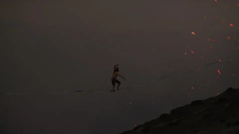 Lava Slackline 스톡 동영상 276660516