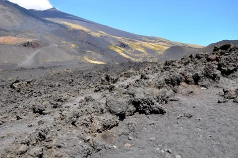 Lava slope Stock Photos