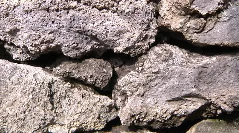 Lava Stone Wall, Slider. Stock Footage 9849786