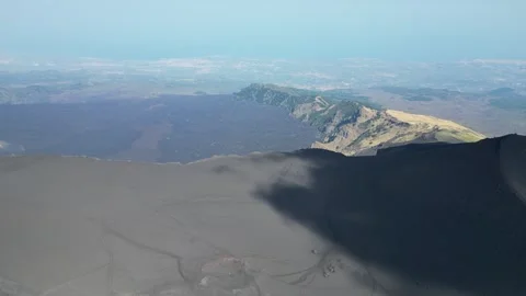 Lava streams on the flanks of Mount Etna - Down-Move-Clip Stock Footage 250362953