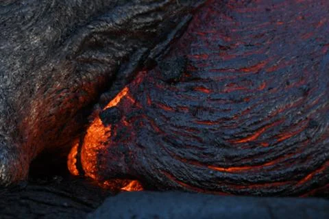 Lava surface flow Stock Photos