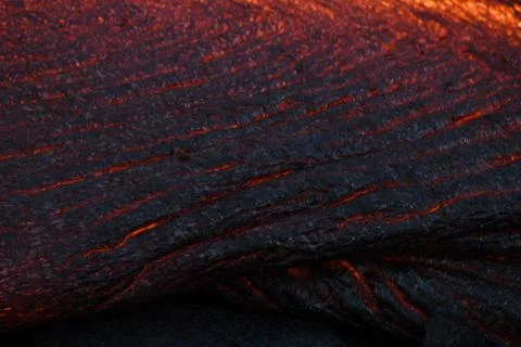 Lava surface flow Stock Photos