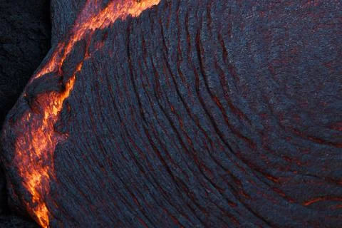 Lava surface flow Stock Photos