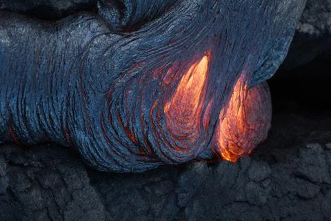 Lava surface flow Stock Photos