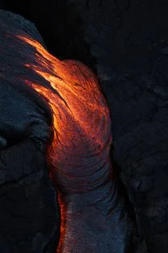 Lava surface flow Stock Photos
