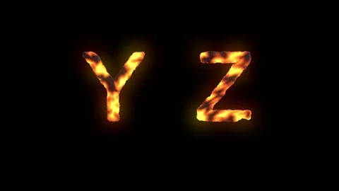 Lava text YZ  Stock Footage 75929475
