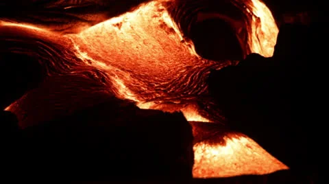 Lava timelapse, Big Island volcano, Hawaii Stock Footage