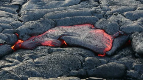 Lava timelapse, Big Island volcano, Hawaii Stock Footage