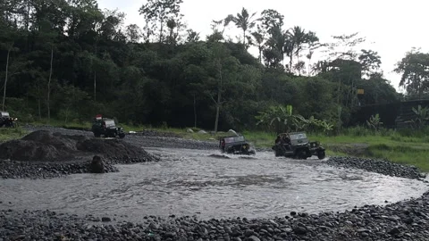 Lava Tour Merapi with Jeep 스톡 동영상 164860194