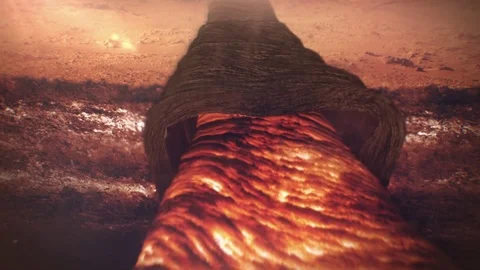 Lava Tubes on Mars 3D Animation Видео 74476046