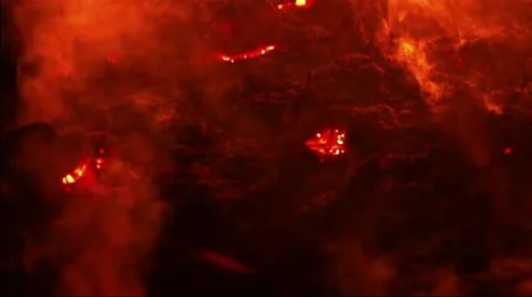 Lava on Volcan Stock Footage 10578839