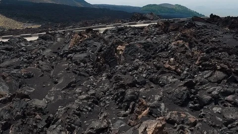 Lava of volcano Etna Sicily Stock-Footage 126580934