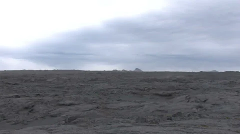 Lavafield close to Langjökull glacier Stock Footage 35936640