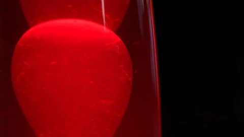 Lavalamp few bubbles close up left Stock Footage 79613233