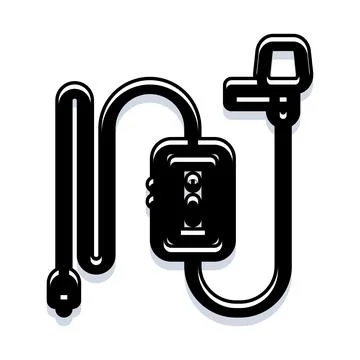 Lavalier microphone transmitting sound for broadcast recording Illustrazione stock
