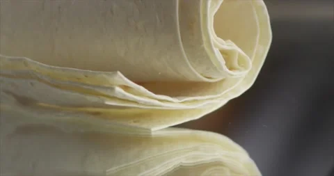 Lavash falls on a mirror surface Stock Footage 198701508