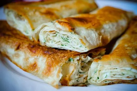 Lavash on the plate Stock Photos