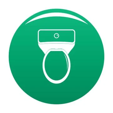 Lavatory icon vector green Stock Illustration