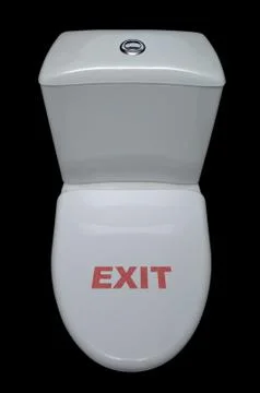 Lavatory pan with fun Stock Photos