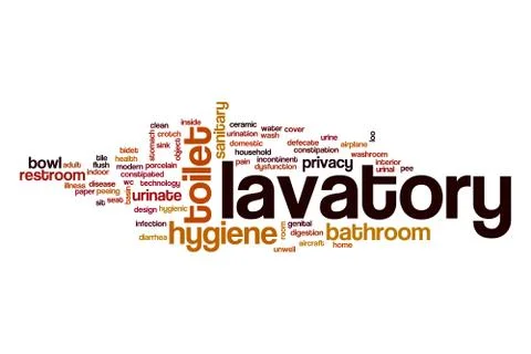 Lavatory word cloud concept Stock Illustration