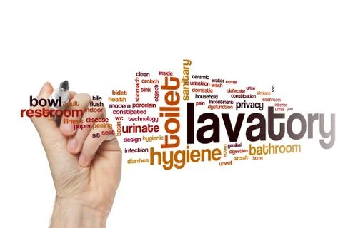 Lavatory word cloud concept Stock Illustration