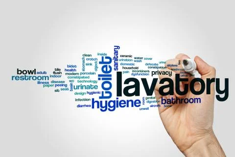 Lavatory word cloud concept Stock Illustration