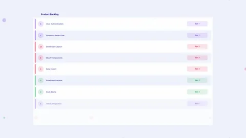 Lavend Backlog Refinement Sprint Planning Flat Design Loop Video stock 342605807