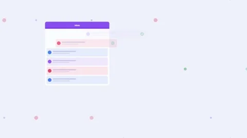 Lavend Inbox Processing Automate Clear Tasks Flat Design Loop 動画素材 342606416
