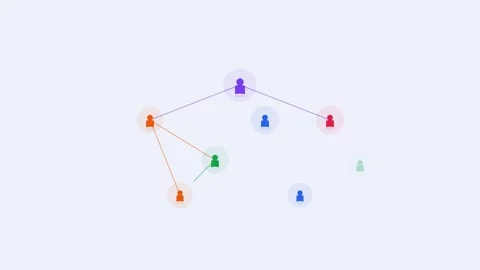 Lavend Network Team Connections Web Flat Design Animation Loop Stock Footage 342606742