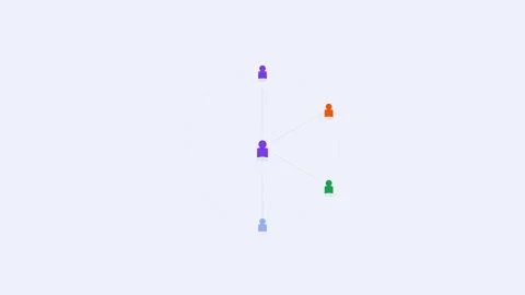 Lavend Radial Team Structure Circle Flat Design Animation Loop 库存影片 342606903