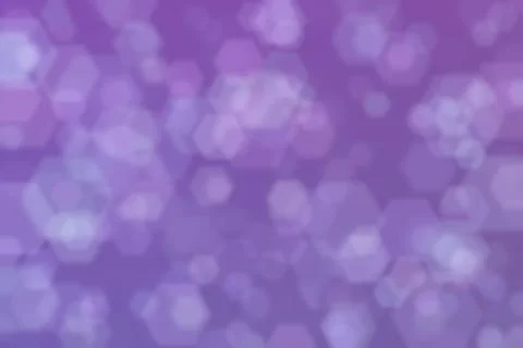 Lavender abstract defocused background, hexagon shape bokeh pattern. Stock Illustration