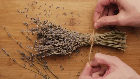 Lavender and hands Stock Footage 242761634