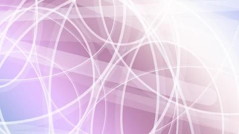 Lavender and white composition with sweeping circular loops and diagonal li.. Stock Illustration