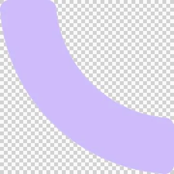 Lavender arc segment is floating in flat design, showing smooth rounded bar, Stock Illustration